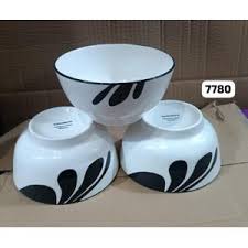 6Pcs White Black Ceramic Bowls Set – Elegant Two-Tone Design for Everyday Use, Dining & Entertaining, Durable Stylish Tableware for Home, Kitchen & Restaurant Use