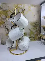 6Pcs Japanese Excellent Ceramic Mugs Set – High Quality Durable Classy Modern Coffee & Tea Cups, Elegant Everyday Drinkware for Home, Kitchen, Office, Breakfast, Hot Chocolate and Casual Gifting