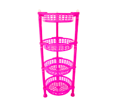 Premier 4-Tier Fruit Rack Trolley – Multi-Purpose Kitchen Storage Organizer for Fruits, Vegetables and Pantry Essentials, Stylish Countertop and Floor Standing Trolley for Home Use