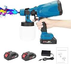 Toolmax Makita Style Cordless Paint Sprayer for Walls, Furniture and DIY, Powerful Battery-Powered HVLP Sprayer for Smooth Even Finishes, Portable Cord-Free Painting Tool for Home and Professional Use