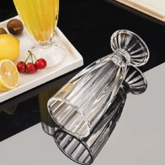 Sundabests 6PCS/Set Glass Cups – High Quality Round Glassware Juice Cup Set for Home and Bar, Durable Drinkware for Water, Juice, Beer, Cocktails, and Everyday Beverages