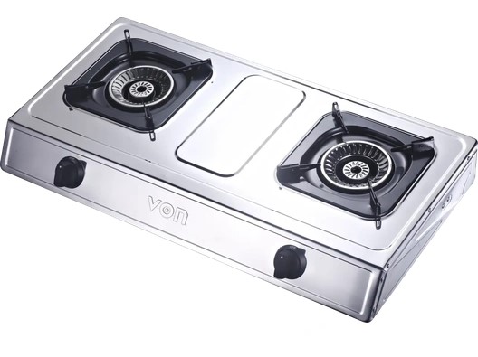 VON 2 -  Burner Stainless Steel Gas Cooker (1 YR WRTY)