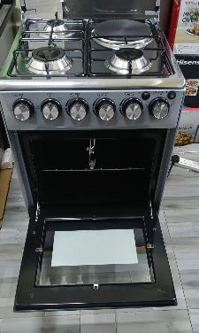 VOLSMART COOKER - 50 X 55, 3 Jet Pool Gas Burner+ 1 Electric Plate, Rotisserie & Electric Oven