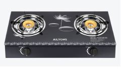 [ NEW MODEL] AILYONS GS014,  2 Burner - Glass Top Gas Cooker