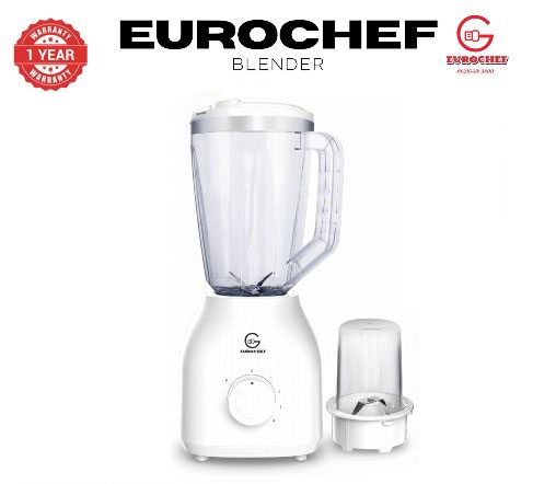 EUROCHEF 2 In 1 Blender with Grinder, White
