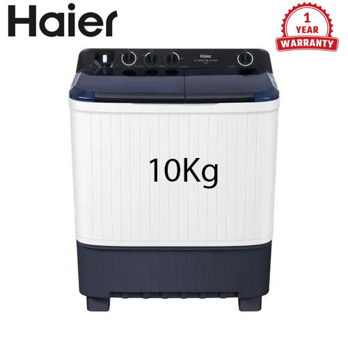 HAIER 10KG Twin Tub Washing Machine - White, Semi-Automatic, SOAK OPTION (1YR WRTY)