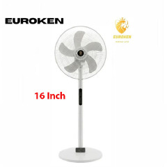 Euroken 16 Inch Floor Standing Fan with Remote - 5 Blades