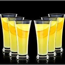 SUNDABESTS Set of 6 Water Juice Cocktail Glasses 330ml Elegant Clear Drinking Glass Cups for Juice Water Cocktails Soft Drinks Home Kitchen Dining Parties Restaurants Everyday Beverage Serving