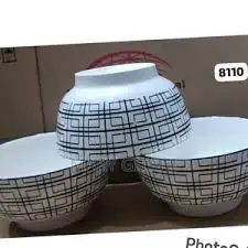 6 Inch Black and White Bowls Set – Elegant Modern Serving Bowls – Durable Glass Bowls for Fruits, Desserts, Salad & Snacks – Everyday Dining & Kitchen Use, Stylish Minimalist Bowl Set