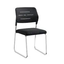 Executive Leather Office Waiting Chair High Quality Visitor Reception Chair Padded Cushion Durable Metal Frame Premium PU Leather Finish Comfortable Seating for Office Lobby Reception Meeting and Conf