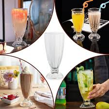 SUNDABEST 6PCS Elegant Multipurpose Glass Tumbler Set – Wine, Juice & Beverage Glasses for Alcoholic & Non-Alcoholic Hot and Cold Drink Serving at Home, Bar & Events