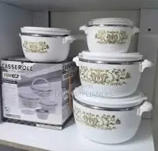 4 Pieces Hotpot Casserole Set Insulated Thermal Food Warmers – Multi Size 1000ml, 2000ml, 4000ml & 6000ml Durable Heat Retention Food Storage Containers for Home, Kitchen, Buffet, Catering & Family Se