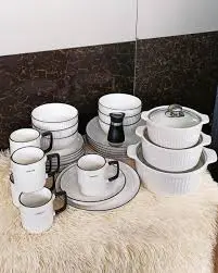 18 Pieces Japanese Dinner Set – Elegant Modern Tableware Collection with 6 Medium Plates, 6 Bowls & 6 Mugs for Home Dining, Family Meals, Tea Serving, Kitchen Use & Everyday Essentials