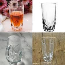Sundabests 6-Piece Spiral Glass Cup Set 350ml Premium Twisted Clear Glassware Elegant Drinking Glasses for Juice Water Cocktails & Daily Home Kitchen Dining Use