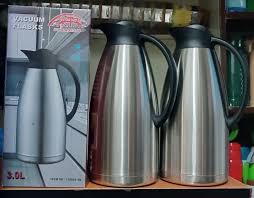 SUNDABESTS 3.0L Metallic Vacuum Flask Unbreakable Stainless Steel Hot & Cold Insulated Thermos Jug Modern Stylish Design Durable Long-Lasting Temperature Retention for Home, Office & Travel