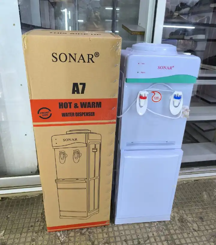 SONAR A7 Hot and Warm Water Dispenser Electric Top Loading Water Cooler Home Office Instant Heating Hot Water Machine Normal Water Tap Energy Efficient Countertop Design