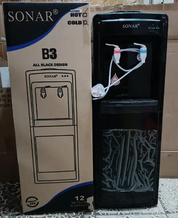 SONAR B3 Hot and Normal Water Dispenser Countertop Electric Water Cooler Home Office Dual Temperature Instant Heating System Energy Efficient Compact Design Easy Press Tap