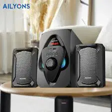 Ailyons Woofer 2.1CH Multimedia Speaker System Deep Bass Home Audio System Subwoofer Satellite Speakers USB AUX Bluetooth FM Radio Remote Control Support