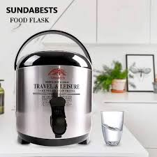 Sundabest 5.8L Tea Urn Flask – Stainless Steel Hot Water Boiler with Concealed Heating Element, Energy Saving Function, Large Capacity for Tea, Coffee, Office, Catering, and Home Use