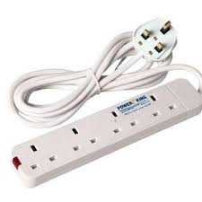 Sundabests Power King Heavy Duty 4-Way Power Socket Extension Cable Charging Outlet – Multi Plug Extension Lead with Durable Build for Home, Office, Electronics & Appliance Power Distribution