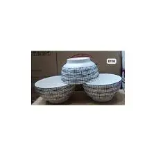 6 Inch Black and White Bowls Set – Elegant Modern Serving Bowls – Durable Glass Bowls for Fruits, Desserts, Salad & Snacks – Everyday Dining & Kitchen Use, Stylish Minimalist Bowl Set