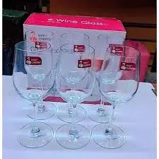 Wine Glass Set with 1.8L Glass Jar – Elegant Drinkware Set – 6 Wine Glasses with Large Pitcher – Durable Clear Glass Set for Juice, Wine, Water & Cocktails – Home, Dining, Office & Guest Serving, Prem