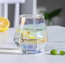 330ml Hexagonal Glasses Set Elegant Geometric Drinking Glasses for Water Juice Whiskey and Beverages Durable Stylish Crystal Look Glassware for Home Bar Office Everyday Use