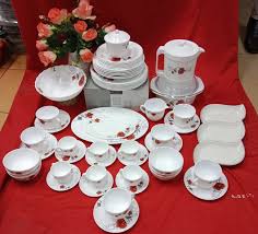 Sundabest 58 Pcs Ceramic Dinner Set Luxury Complete Dinnerware Set – 6 Dinner Plates, 6 Side Plates, 6 Soup Bowls, 6 Mugs Elegant Home Dining Set for Family, Guests & Special Occasions