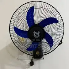 16-Inch Electromate Wall Fan High Speed Heavy Duty Electric Wall Mounted Fan Powerful Airflow Energy Efficient Motor Adjustable Oscillation Quiet Cooling Fan for Home Office Shop Bedroom and Commercia