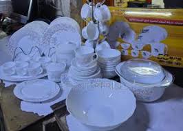 Sundabest 47-Piece Ceramic Dinner Set – Luxury Complete Tableware Set with Dinner Plates, Side Plates, Soup Bowls, Mugs and Serving Essentials for Elegant Home Dining, Family Meals, Guests and Special