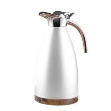 SUNDABESTS 2.0L Stainless Steel Vacuum Coffee Pot – Large Double Wall Insulated Thermos Flask Kettle for Hot and Cold Drinks, Heavy Duty Silver Beverage Server for Home, Office, Travel, Meetings, and