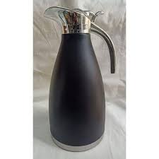 SUNDABESTS 2.0L Stainless Steel Vacuum Coffee Pot – Large Double Wall Insulated Thermos Flask Kettle for Hot and Cold Drinks, Heavy Duty Silver Beverage Server for Home, Office, Travel, Meetings, and