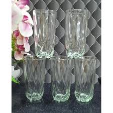 Sundabests 6-Piece Spiral Glass Cup Set 350ml Premium Twisted Clear Glassware Elegant Drinking Glasses for Juice Water Cocktails & Daily Home Kitchen Dining Use