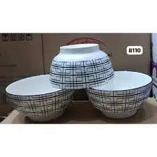 6 Inch Black and White Bowls Set – Elegant Modern Serving Bowls – Durable Glass Bowls for Fruits, Desserts, Salad & Snacks – Everyday Dining & Kitchen Use, Stylish Minimalist Bowl Set