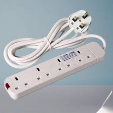 Sundabests Power King Heavy Duty 4-Way Power Socket Extension Cable Charging Outlet – Multi Plug Extension Lead with Durable Build for Home, Office, Electronics & Appliance Power Distribution