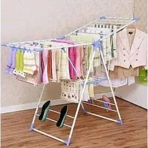Portable Clothes Rack Wardrobe Organizer for Bedroom Laundry & Home Storage Heavy Duty Assembled Garment Rack with Hanging Space for Clothes Coats Dresses and Daily Organization