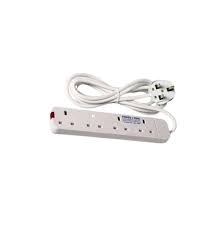 Sundabests Power King Heavy Duty 4-Way Power Socket Extension Cable Charging Outlet – Multi Plug Extension Lead with Durable Build for Home, Office, Electronics & Appliance Power Distribution