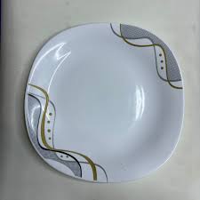 Sundabest 6 Pcs 10.5 Inch Elegant Black Glass Dinner Plate Set Durable Stylish Premium Serving Plates for Home Kitchen Dining Restaurant Use Modern Scratch-Resistant Tableware for Everyday Meals