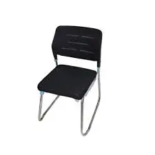 Executive Leather Office Waiting Chair High Quality Visitor Reception Chair Padded Cushion Durable Metal Frame Premium PU Leather Finish Comfortable Seating for Office Lobby Reception Meeting and Conf