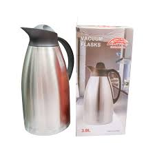 SUNDABESTS 3.5L Metallic Vacuum Flask Unbreakable Stainless Steel Large Capacity Hot & Cold Insulated Thermos Jug Modern Stylish Design Long-Lasting Temperature Retention for Home, Office & Events
