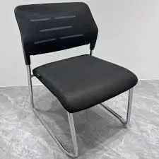 Executive Leather Office Waiting Chair High Quality Visitor Reception Chair Padded Cushion Durable Metal Frame Premium PU Leather Finish Comfortable Seating for Office Lobby Reception Meeting and Conf