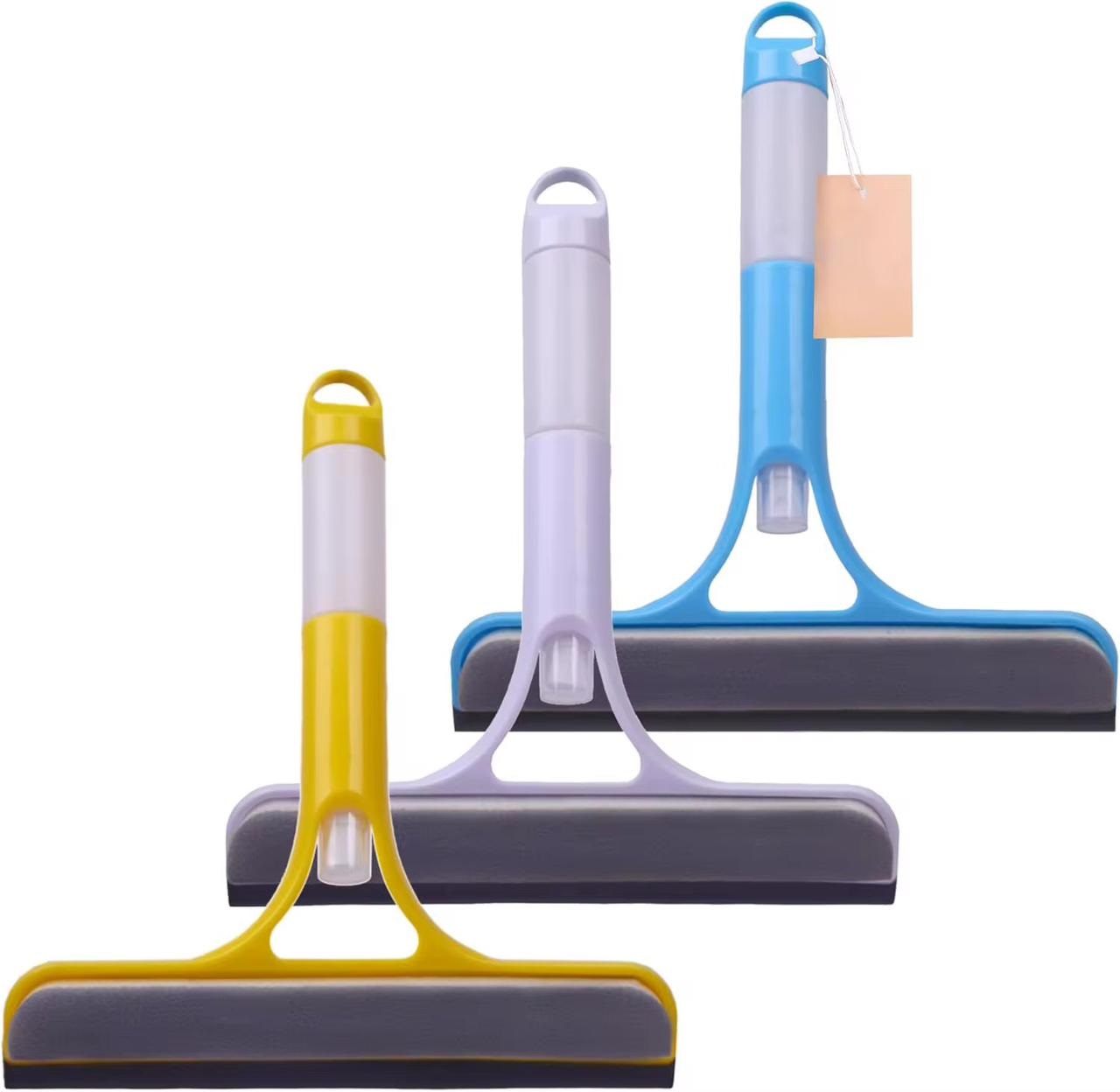 1PC 3-in-1 Window Cleaning Tools with a built-in spray bottle, scrubber, and squeegee