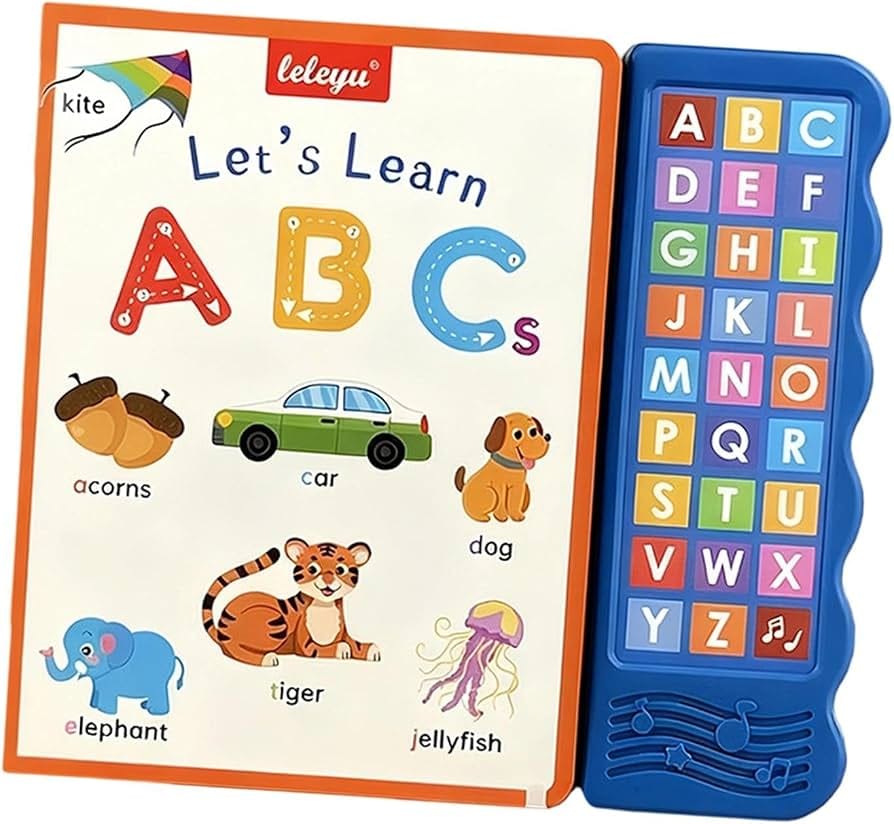 Let’s Learn ABC Interactive Educational Book – Hardcover Kids Learning Book with 3×AAA Battery Power