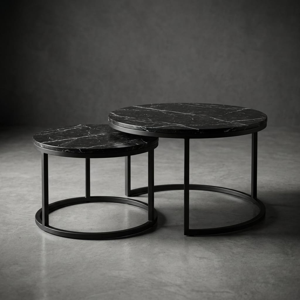 Nesting Bree marble effect Nordic luxury coffee table 2 in 1 tables Marble,WOODEN Effect Dining Room Furniture Nesting Nordic luxury coffee table