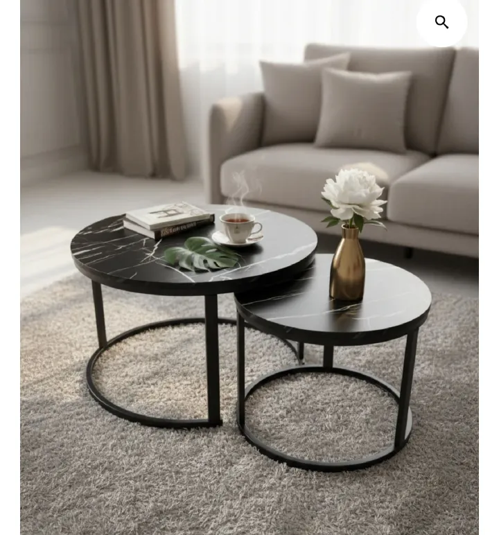 Nesting Bree marble effect Nordic luxury coffee table 2 in 1 tables Marble,WOODEN Effect Dining Room Furniture Nesting Nordic luxury coffee table