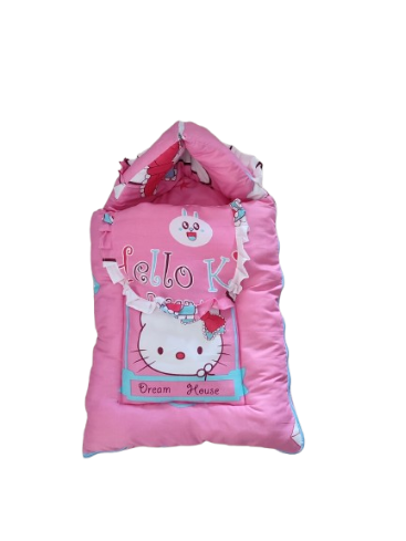 3-in-1 multifunctional baby sleeping bag, carry nest, and portable bedding mattress.Typically constructed from a breathable cotton blend with a plush microfiber or polyester cushioned filliing