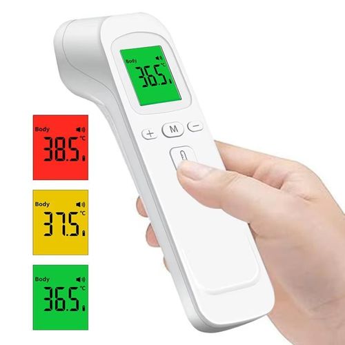 Quality Digital Infrared Fever Thermometer Household Digital Baby Adult Non-contact Laser Body Temperature Ear used for household and medical screening for kids and adults Uses  a battery.