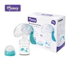 Momeasy Manual Comfort Breast Pump | BPA-Free Ergocare Design Momeasy Manual Breast Pump, a hand-operated, BPA-free