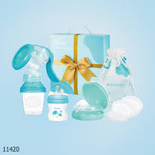 Momeasy Manual Breast Pump Gift Set.This all-in-one newborn nursing kit includes a manual breast pump along with several postpartum feeding and storage essentials its BPA free