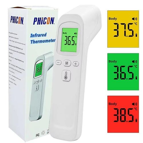 Quality Digital Infrared Fever Thermometer Household Digital Baby Adult Non-contact Laser Body Temperature Ear used for household and medical screening for kids and adults Uses  a battery.